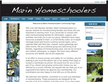 Tablet Screenshot of marinhomeschoolers.org